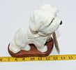 Metzler Bros. Joy To The World Paper Mache Maltese Dog Figurine. A cream/off-white paper mache Image - 3