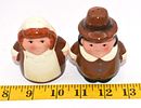 A Pair of Publix 2004 Thanksgiving Pilgrim Salt & Pepper Shakers. A pair of ceramic Image - 1