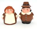 A Pair of Publix 2004 Thanksgiving Pilgrim Salt & Pepper Shakers. A pair of ceramic Image - 3