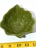 Two Ceramic Fall Harvest Leaf Dishes. Two ceramic leaf-shaped dishes, one green and one Image - 6
