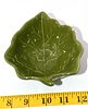 Two Ceramic Fall Harvest Leaf Dishes. Two ceramic leaf-shaped dishes, one green and one Image - 7