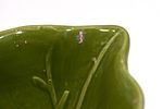 Two Ceramic Fall Harvest Leaf Dishes. Two ceramic leaf-shaped dishes, one green and one Image - 9