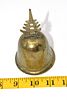 Chinese Brass Temple Pagoda Etched Bell. A brass-colored bell, approximately 4.75" tall Image - 5