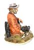 Flambo Porcelain Old Man Hobo Figurine with Birds. A single ceramic figurine, approximately 8.5 Image - 2