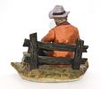 Flambo Porcelain Old Man Hobo Figurine with Birds. A single ceramic figurine, approximately 8.5 Image - 3