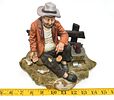 Flambo Porcelain Old Man Hobo Figurine with Birds. A single ceramic figurine, approximately 8.5 Image - 6