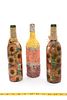 Three Handmade Decorative Bottles. Three decorative bottles, approximately 12 inches tall, two Image - 5