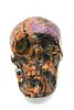 Three Decorative Hydro-Dipped Plastic Skulls. Three hydro dipped plastic skulls predominantly Image - 9