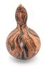 Two Hydro Dipped Gourds. Two decorative gourds, featuring a marbled pattern primarily in shades Image - 4