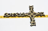 A laser cut wooden Two-Tone Decorative Cross with Scrollwork. An ornate, two-tone decorative Image - 2