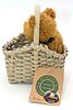 Boyd's Bears & Friends 'Percy' Teddy Bear in Basket. One small brown Boyd's Bears &amp; Friends Image - 1