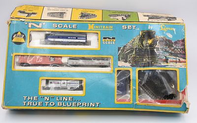 AHM/Lima "N" Scale "Lightning Bolt Express" Freight Train Set. An AHM/Lima "N" Scale "Lightning 