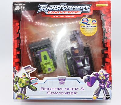 Hasbro Transformers Universe Robots in Disguise Bonecrusher & Scavenger Two-Pack, 2004. A Hasbro 