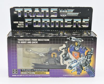 Vintage 1985 Hasbro The Transformers G1 Insecticon Bombshell Action Figure, Sealed in Box. A 