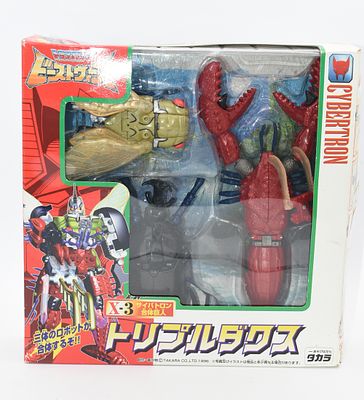 Takara Transformers Beast Wars II X-3 Tripledacus Action Figure Set, 1996. A Takara Transformers 