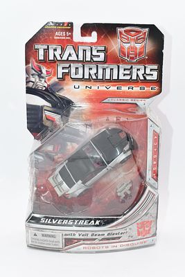 Hasbro Transformers Universe Classic Series Deluxe Class Silverstreak Action Figure. A Hasbro 