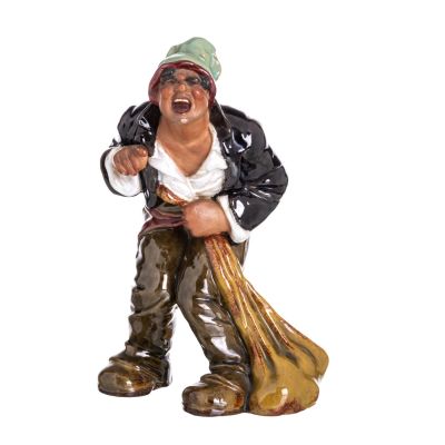 VASCO LOPES DE MENDON&Ccedil;A (1883-1963). "Saloio". Escultura em faian&ccedil;a portuguesa. 