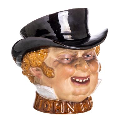 CAIXA EM FAIAN&Ccedil;A "JOHN BULL". Portuguesa, da F&aacute;brica de Faian&ccedil;as 