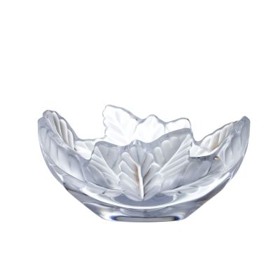 REN&Eacute; LALIQUE (1860-1945). Fruteiro em cristal franc&ecirc;s do s&eacute;c.XX, moldado e 