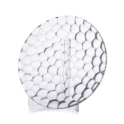 PRATO MODERNISTA. Europeia, do s&eacute;c. XX em cristal, assinado. Assinatura n&atilde;o 