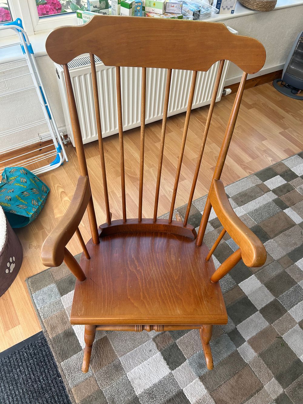 Lot 3: Solid Wood Rocking Chair