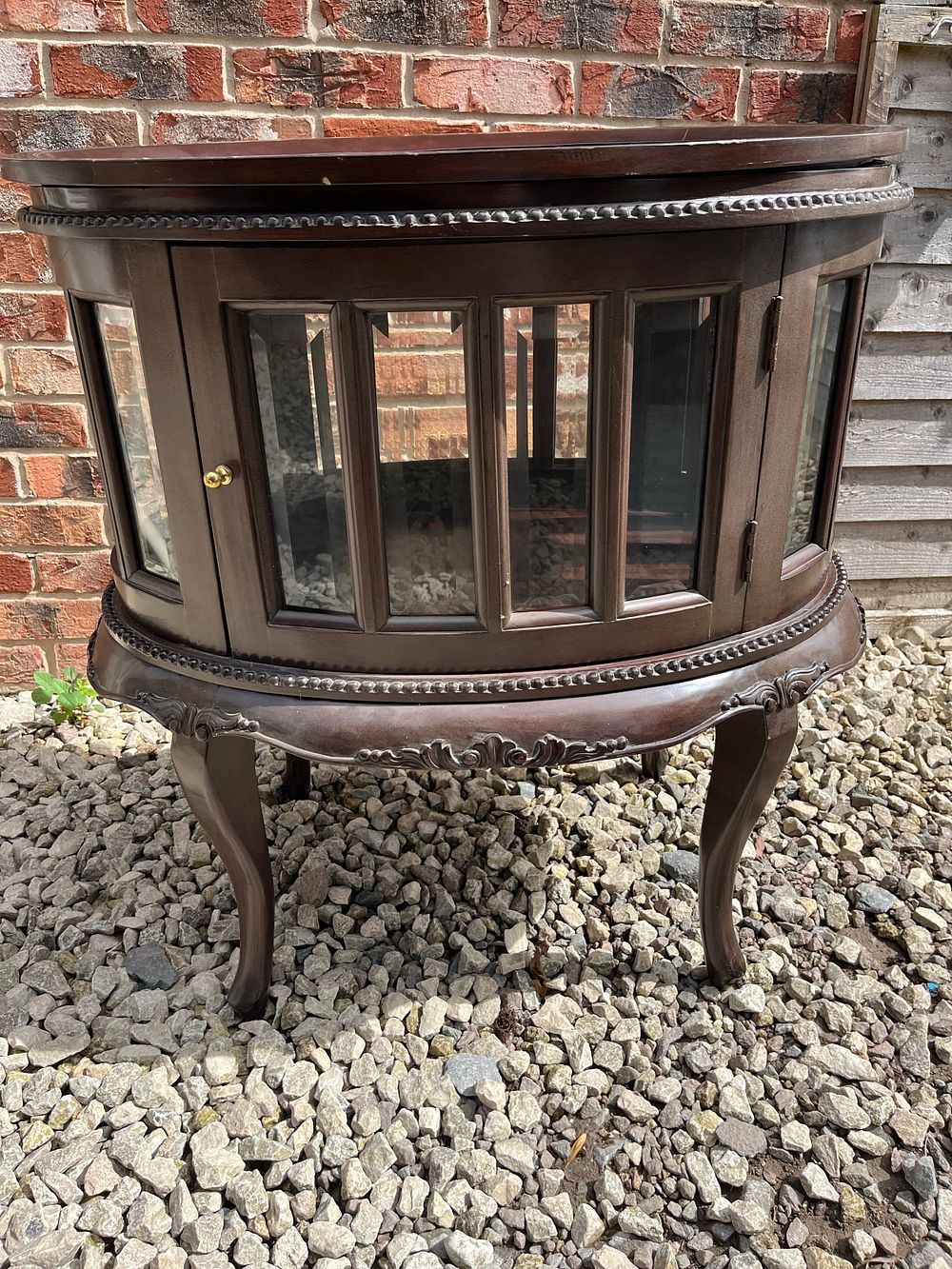 Lot 8: Vintage Two Door Drinks Cabinet With Tray On...