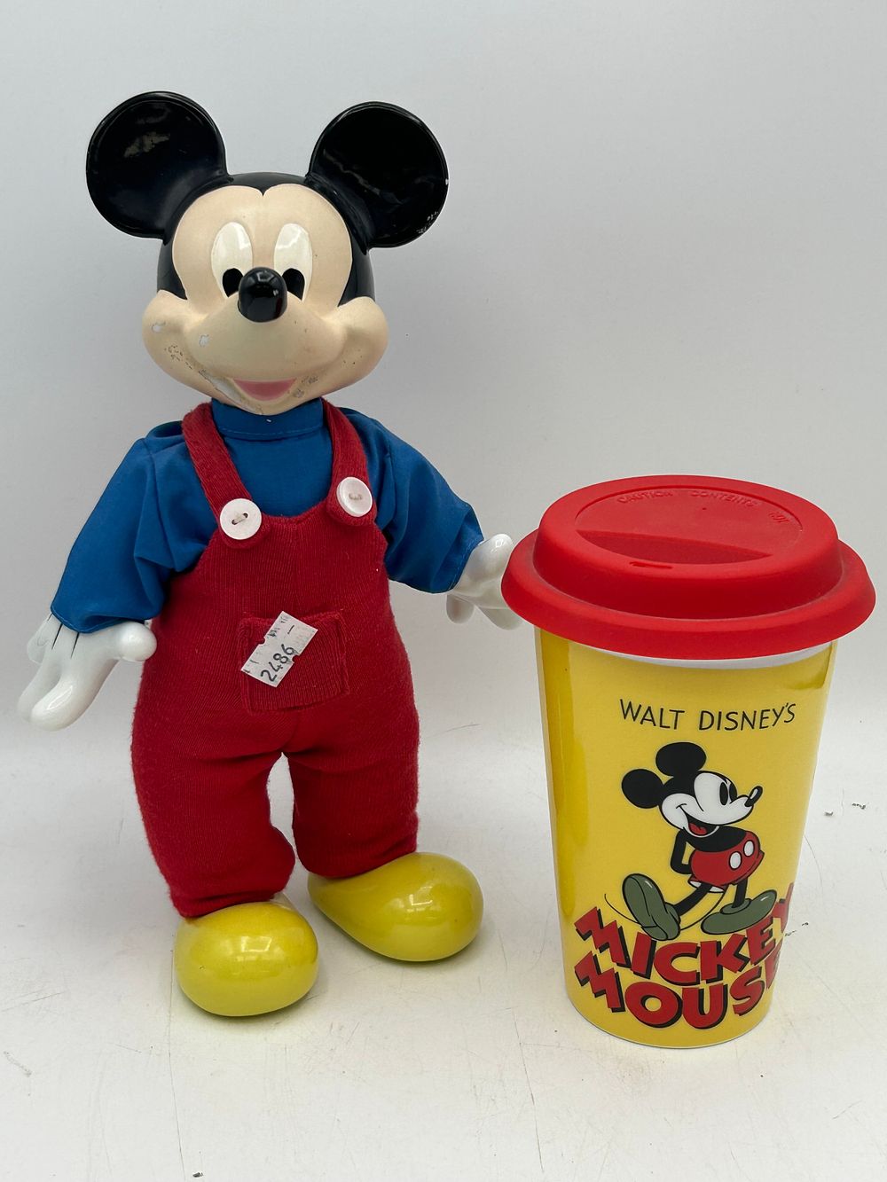 Lot 99: Walt Disney Mickey Mouse Cup(Ceramic) And Figure Standing...