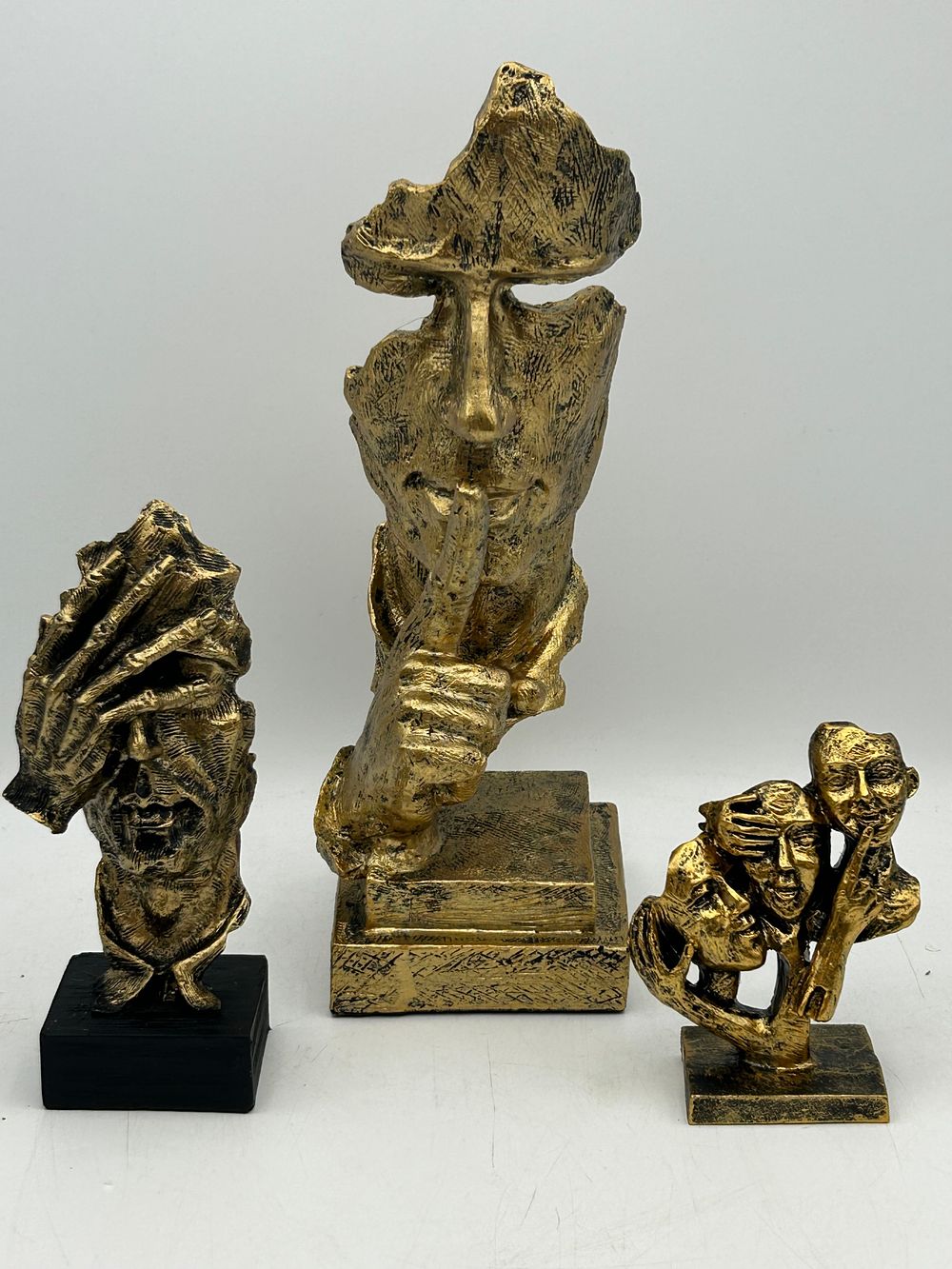 Lot 114: Three Modern Figures Tallest Standing 10".