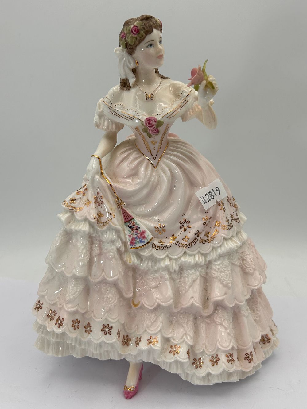Lot 279: Royal Worcester Ltd Edition "The Fairest Rose",Standing 8.5".