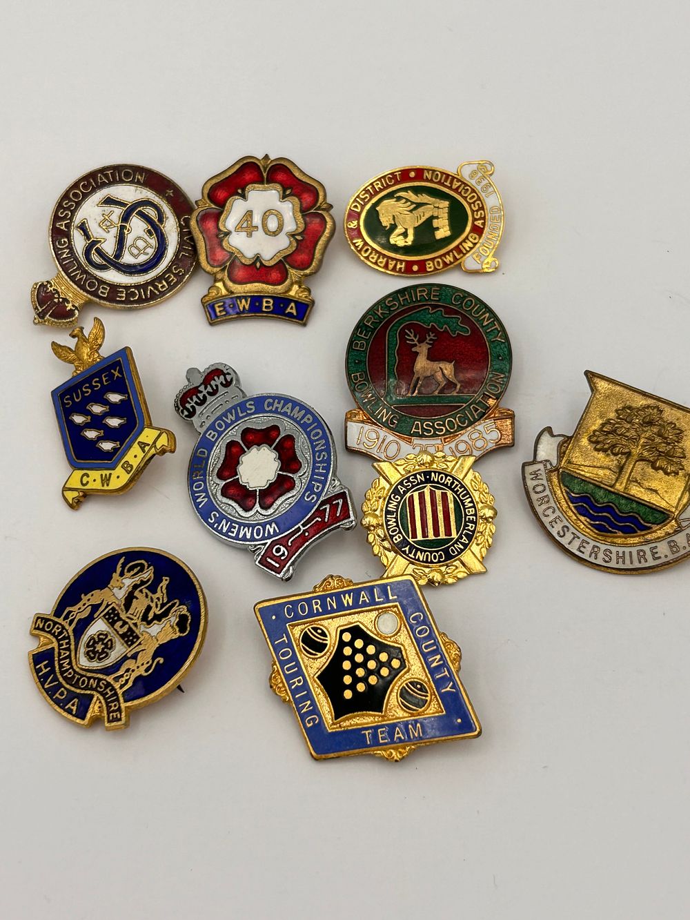 Lot 298: Selection Of Badges Relating To Bowling , Including...