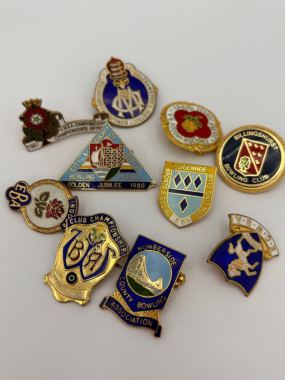 Lot 300: Selection Of Badges Relating To Bowling , Including...