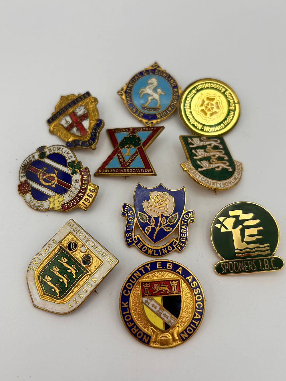Lot 301: Selection Of Badges Relating To Bowling , Including...