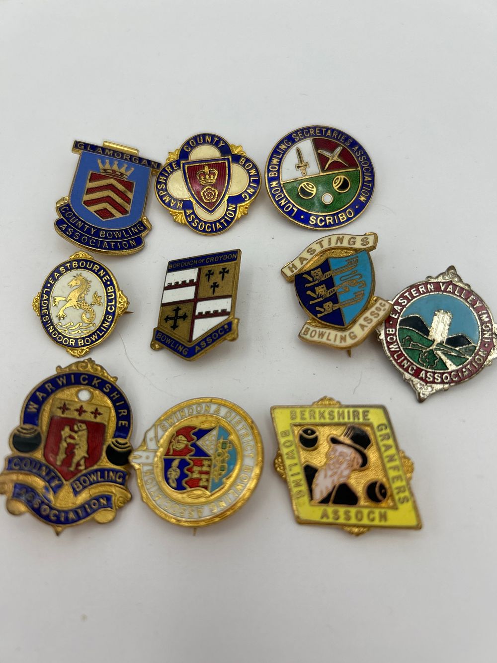 Lot 303: Selection Of Badges Relating To Bowling , Including...