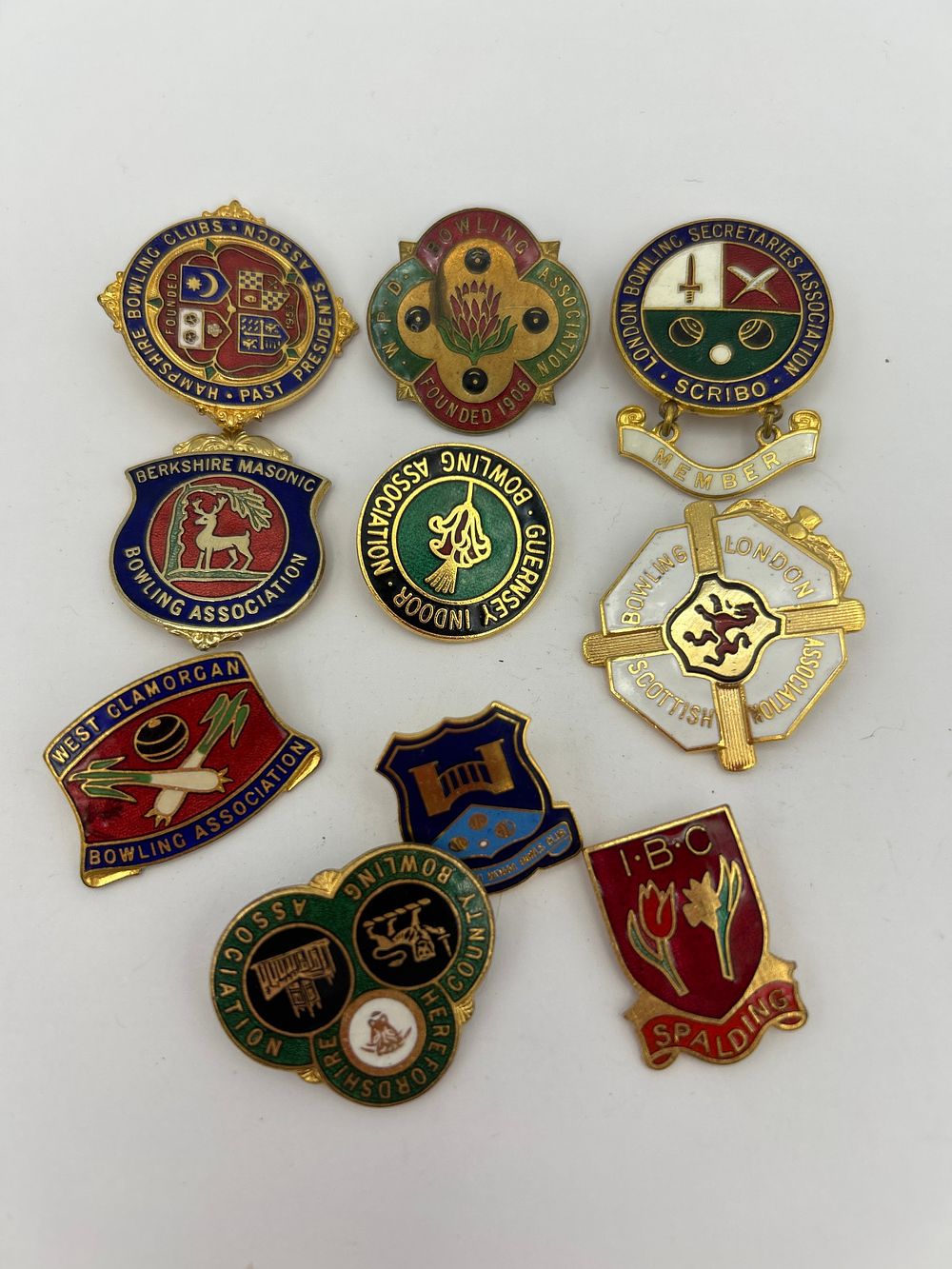 Lot 304: Selection Of Badges Relating To Bowling , Including...