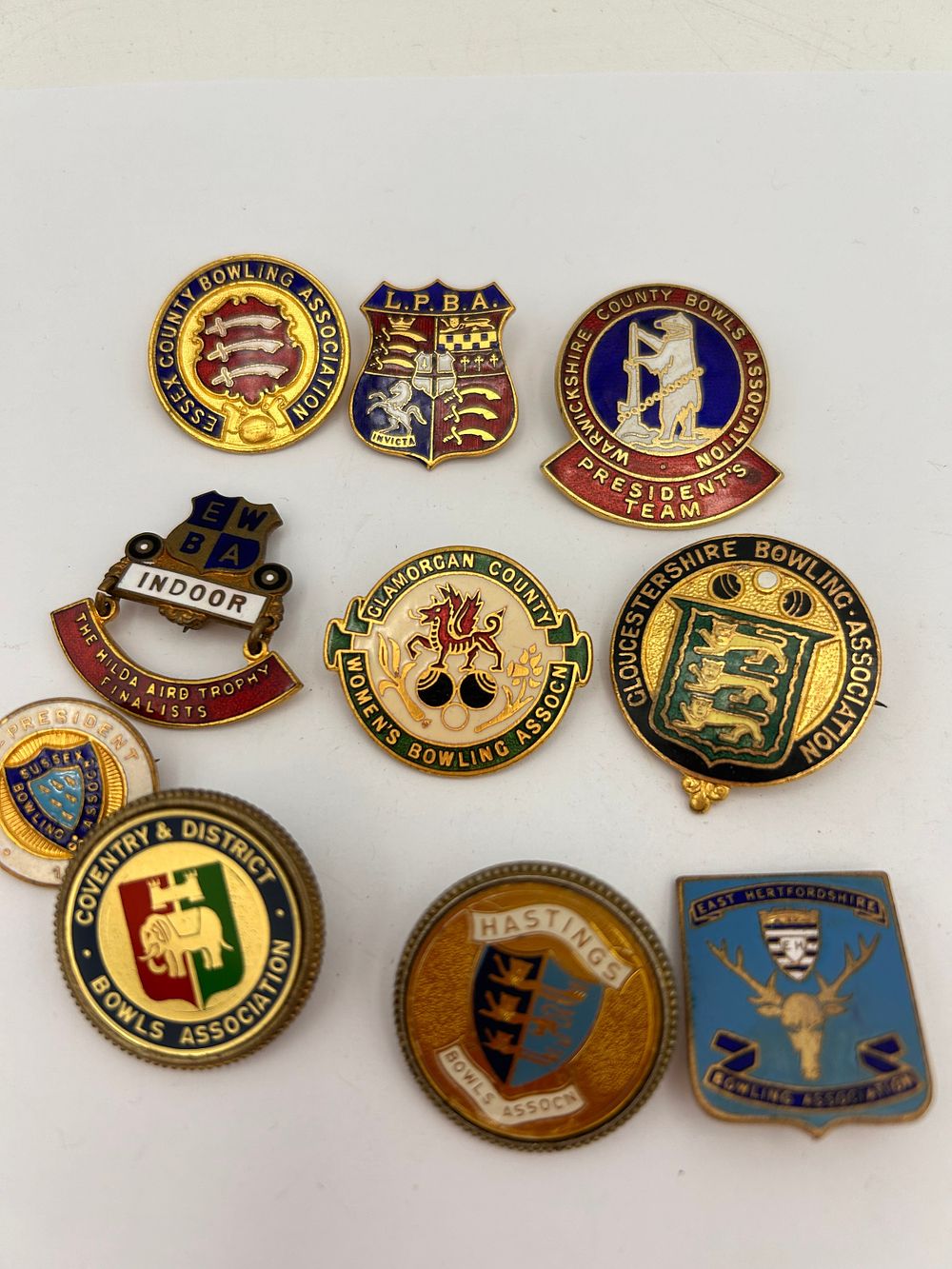 Lot 306: Selection Of Badges Relating To Bowling , Including...