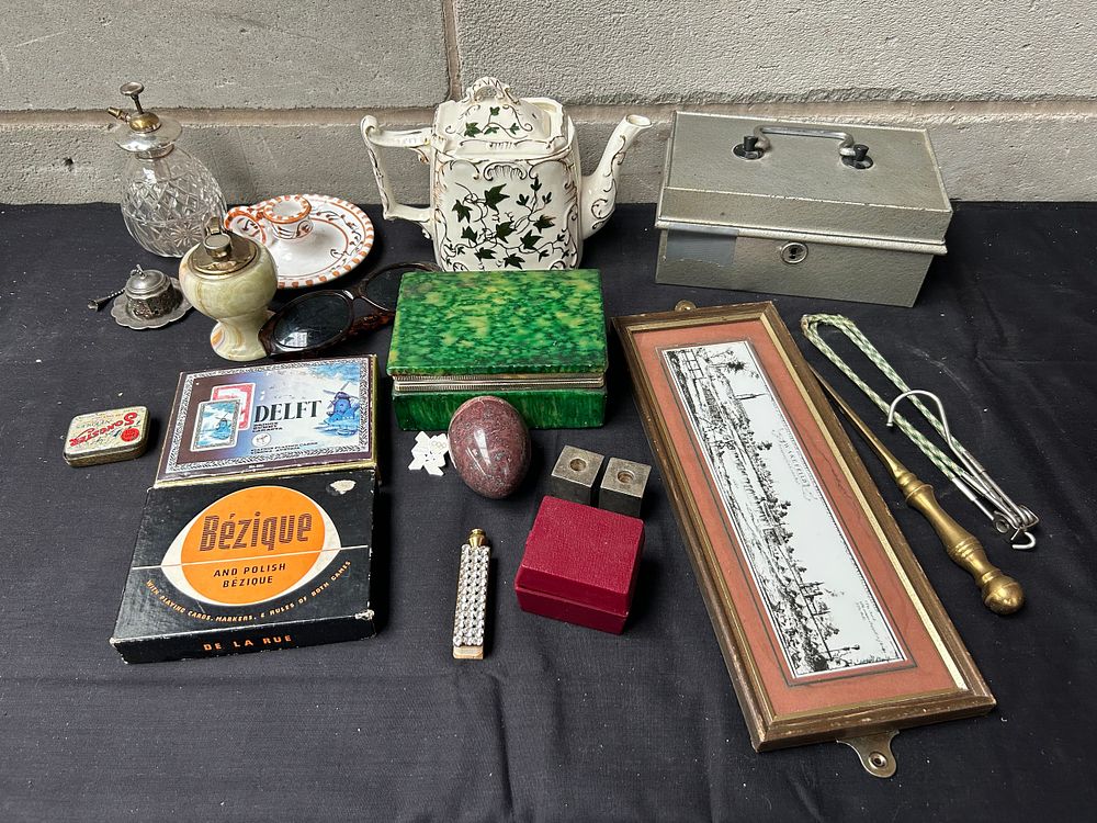 Lot 324: Mixed Lot Including Ceramic Teapot , Trinket Box...