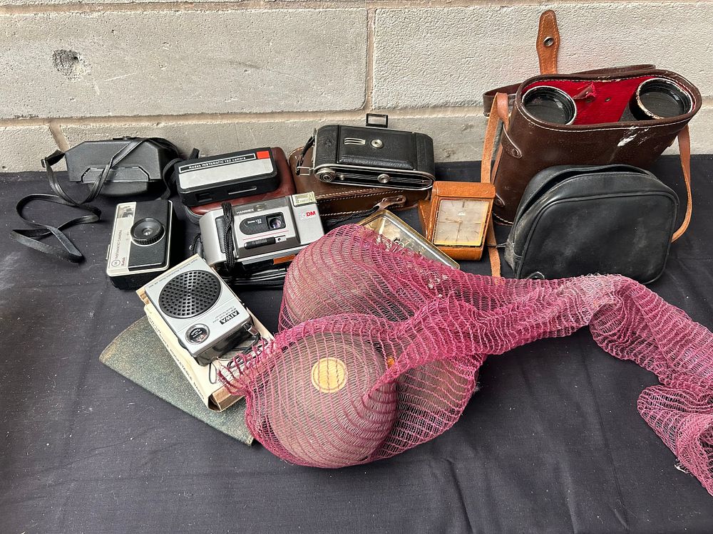 Lot 359: Mixed Lot Including Boules, Binoculars Etc.
