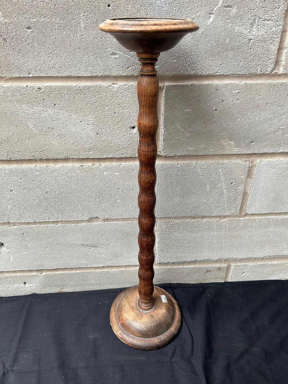 Lot 374: Vintage Wooden Ashtray Standing 24".