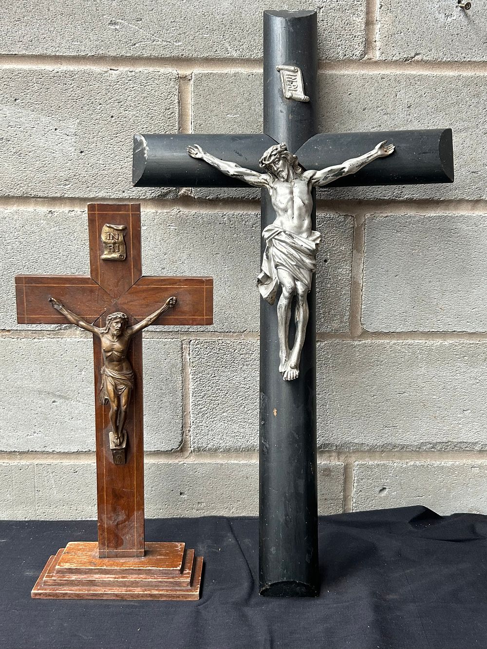 Lot 390: Two Crucifix's Largest 24" x 13".