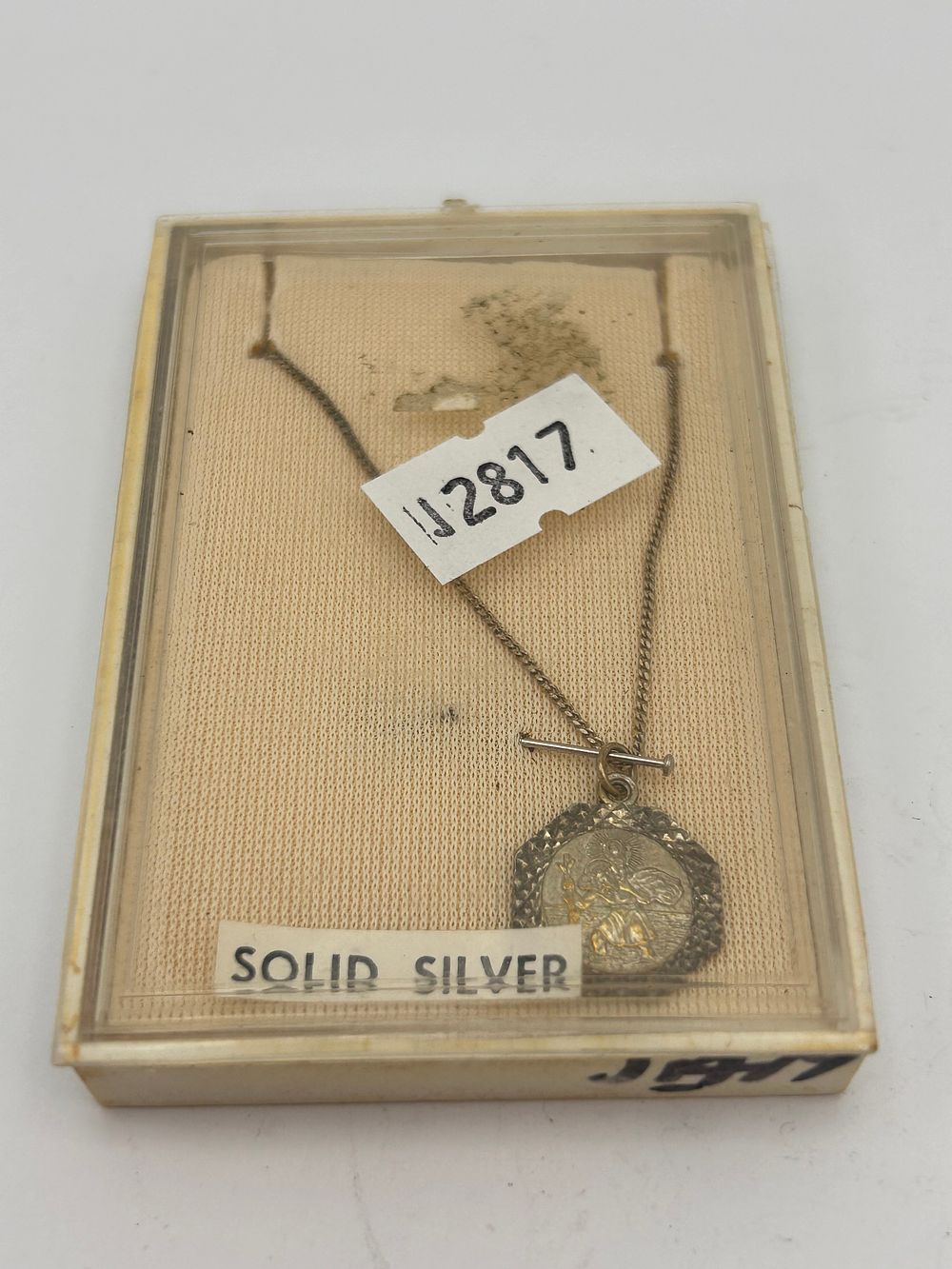 Lot 429: Vintage New Old Stock Small Silver St Christopher.