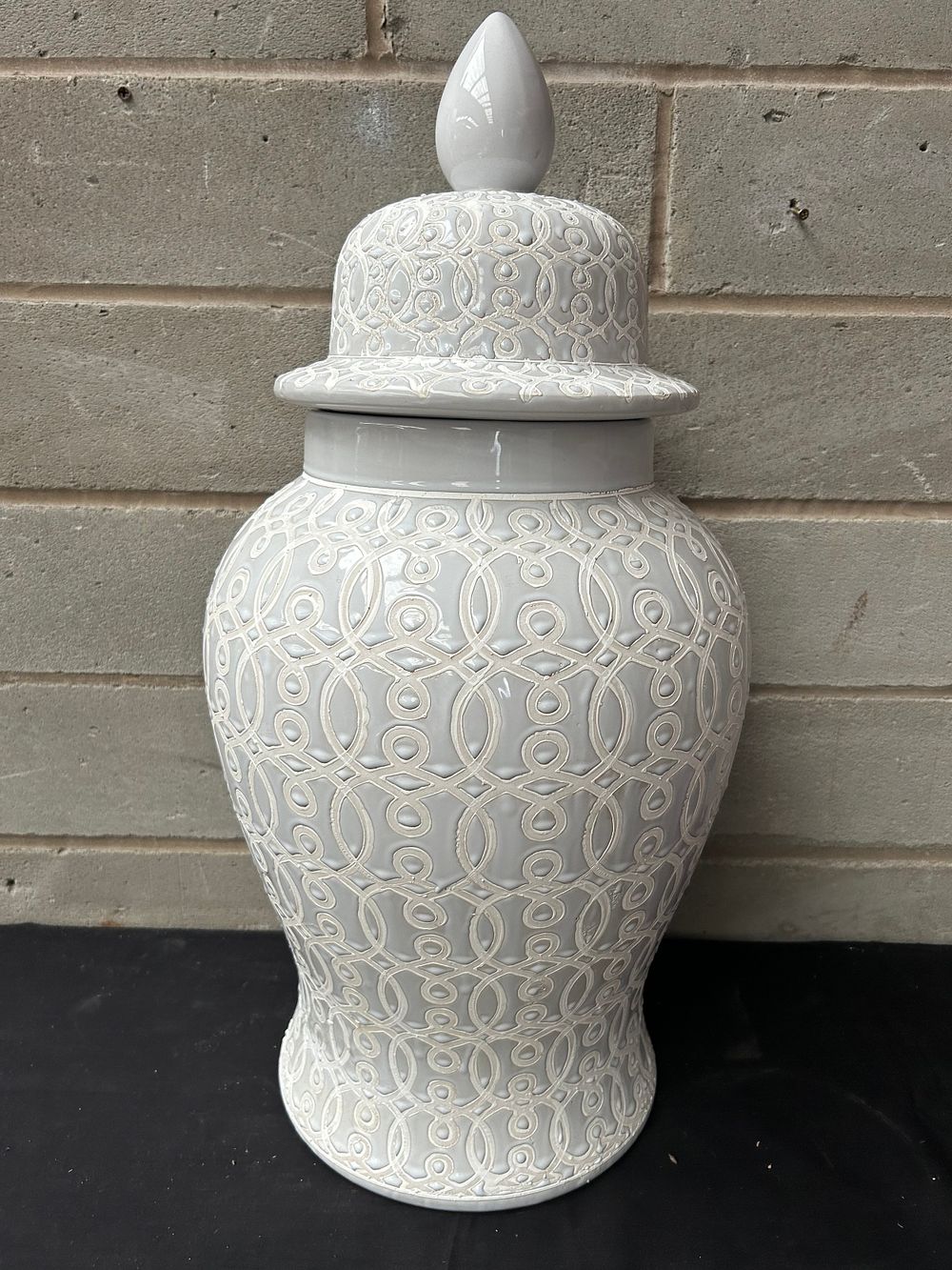 Lot 456: Large Ceramic Decorative Piece Standing 25".