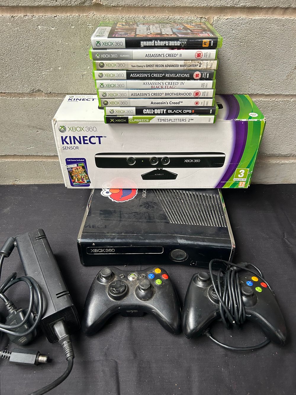Lot 473: Xbox 360 Plus Game's And Controllers.