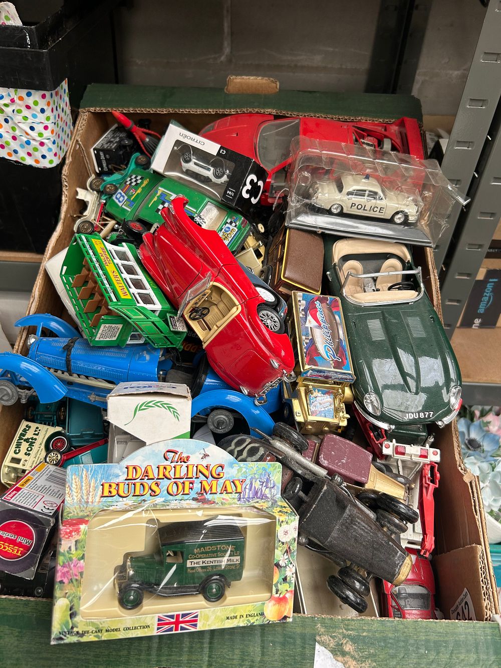 Lot 501: Large Box Of Die-cast Vehicles.