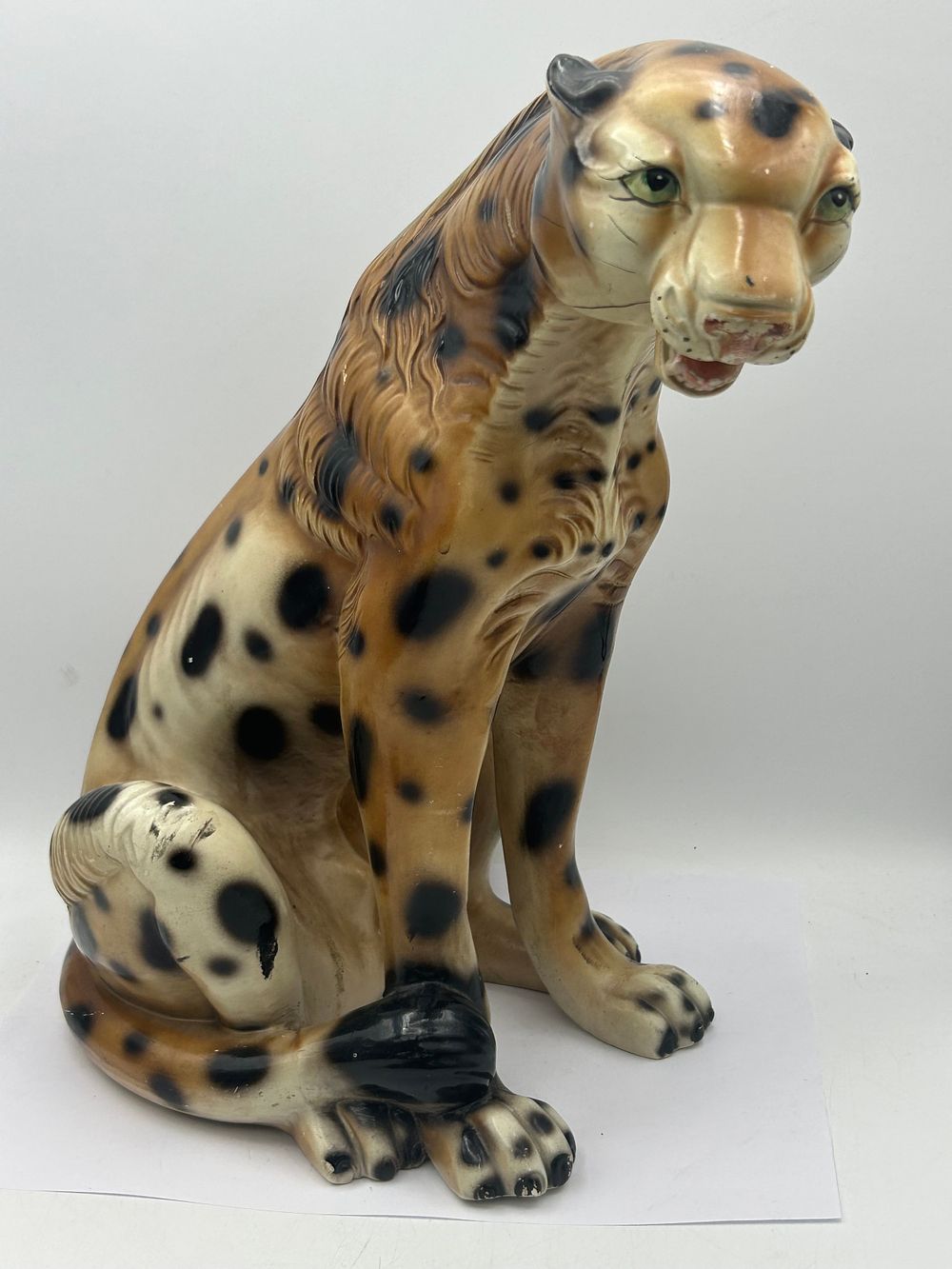 Lot 519: Vintage Ceramic Cheetah Standing 14"