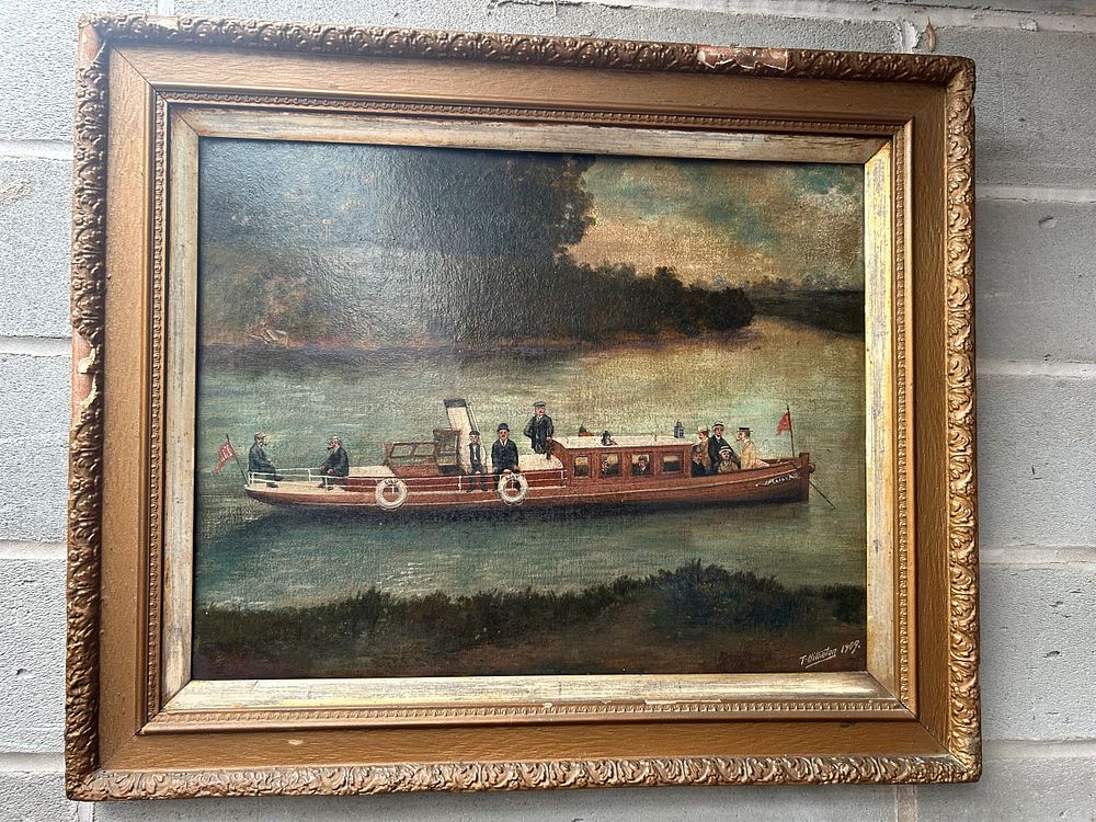 Lot 529: Antique Oil On Board T.Billington 1909 Of A...