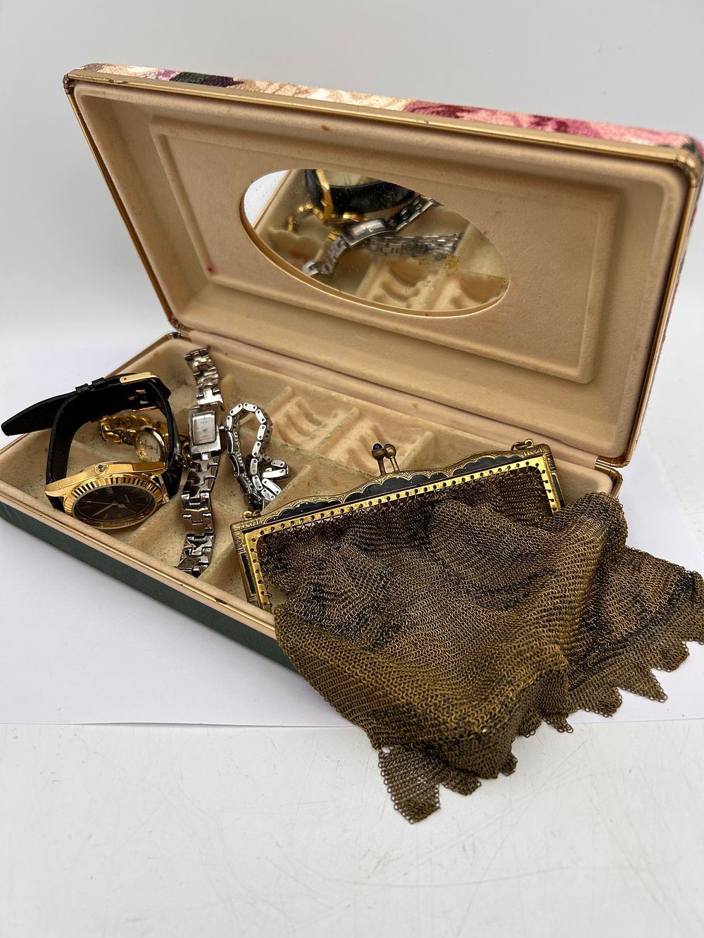 Lot 192: Mixed Lot To Include Jewellery Box, Watches ,Vintage...
