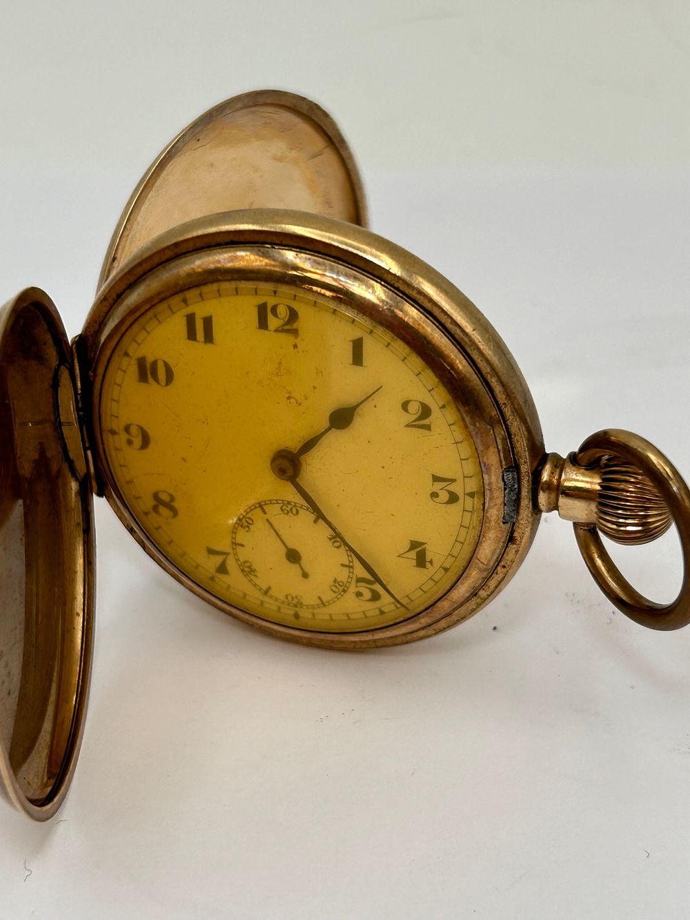 Lot 197: Gold Plated Full Hunter Pocket Watch , Appears...