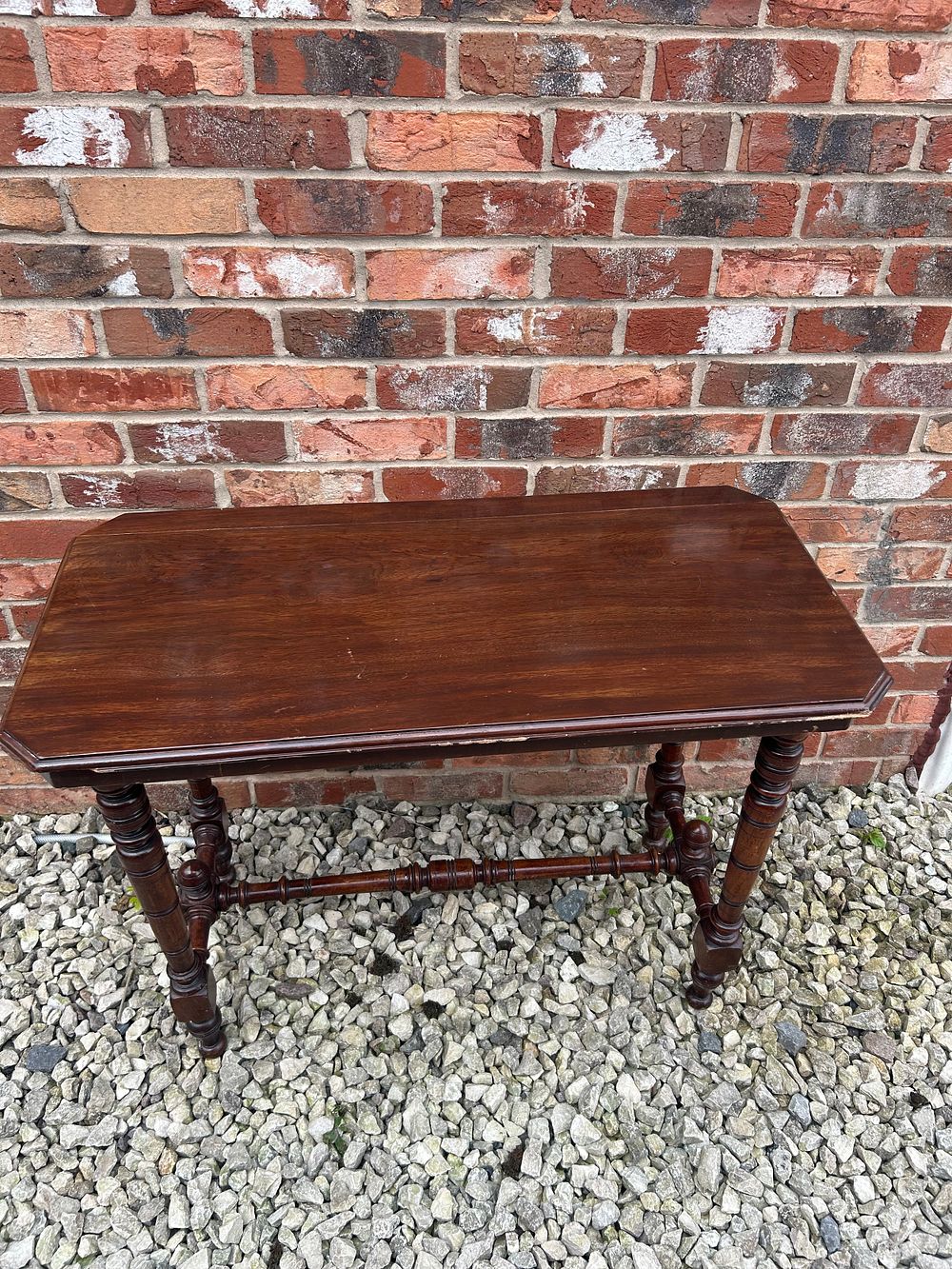 Lot 206: Wooden Side Table Roughly 32” x 26” x...
