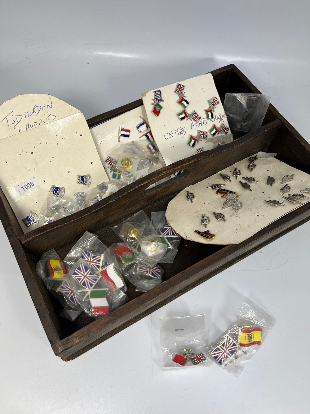 Lot 220: Variety Of Pin Badges Mostly Country's.