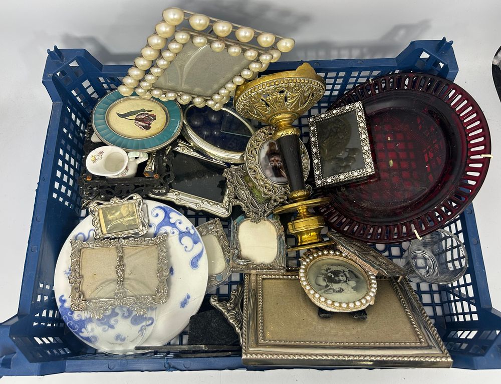 Lot 235: Variety Of Miniature Picture Frames, Glassware Etc.